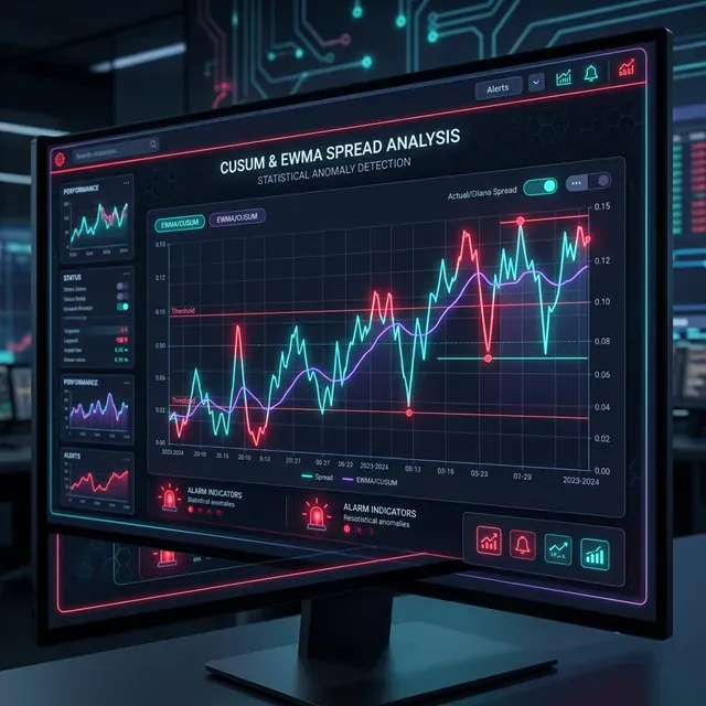 CUSUM и EWMA мониторинг спредов