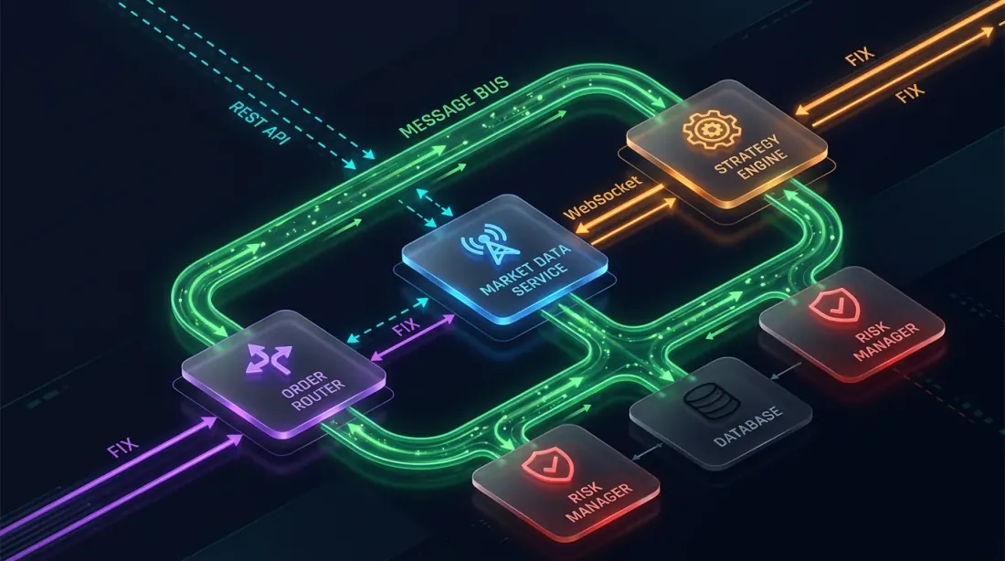 Trading system microservice architecture