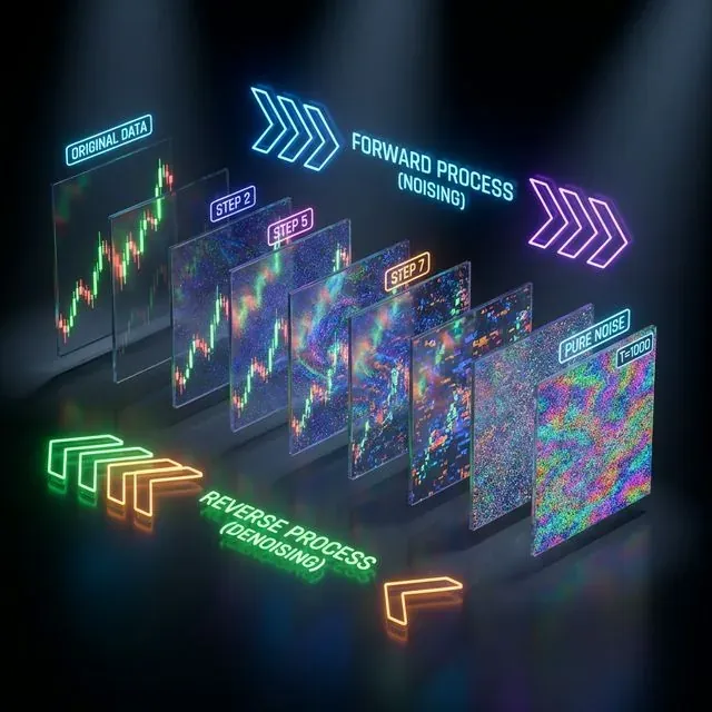 Диффузионный процесс для временных рядов
