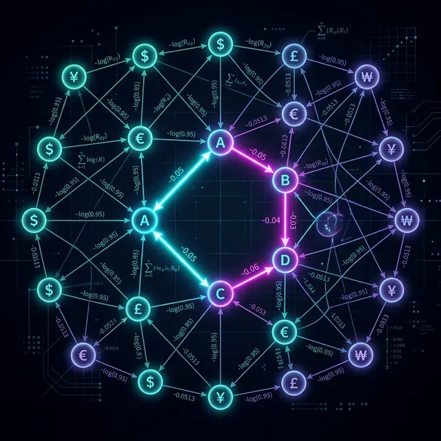Граф обменных курсов с логарифмическими весами