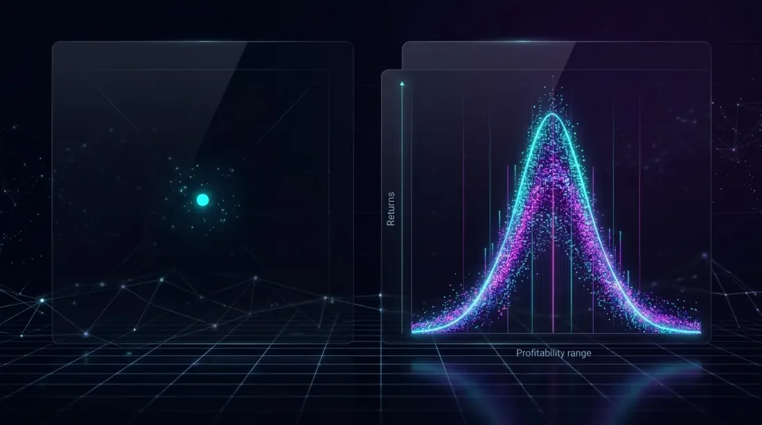 A single point estimate versus a full probability distribution