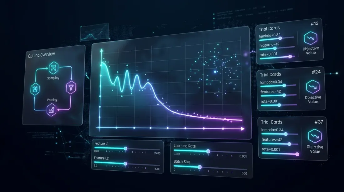 Optuna optimization framework: iterative parameter search