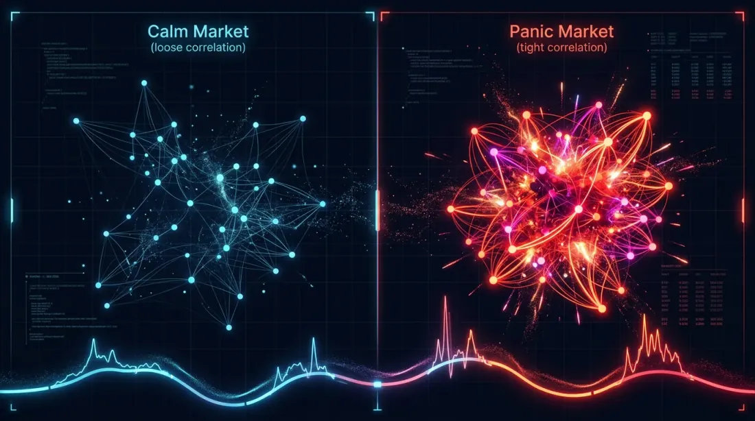 Temporal correlation regimes: calm market vs. panic