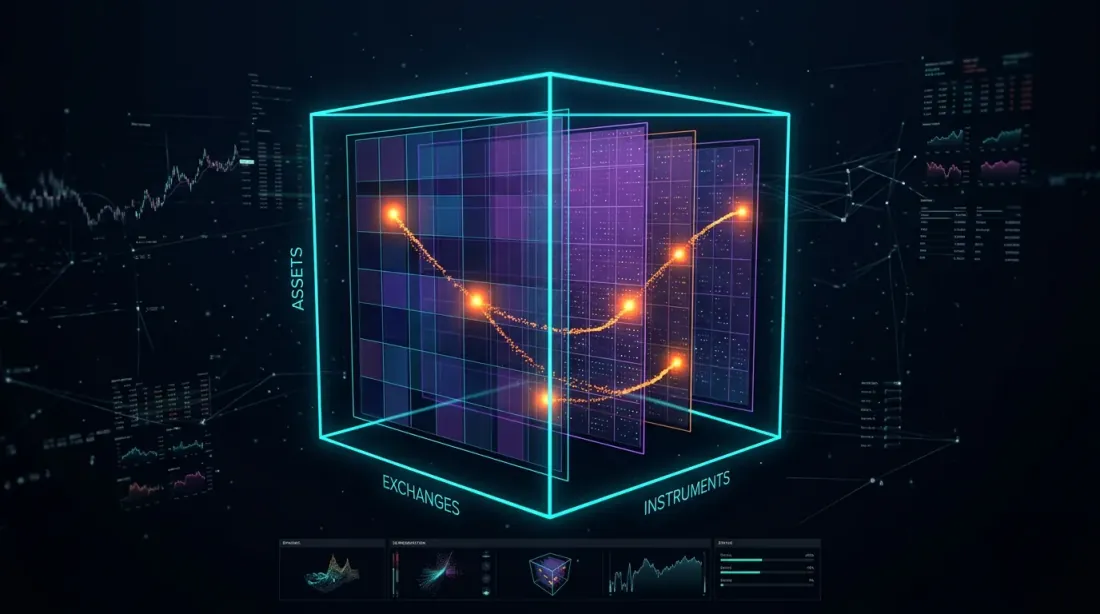 3D tensor visualization for multi-dimensional arbitrage
