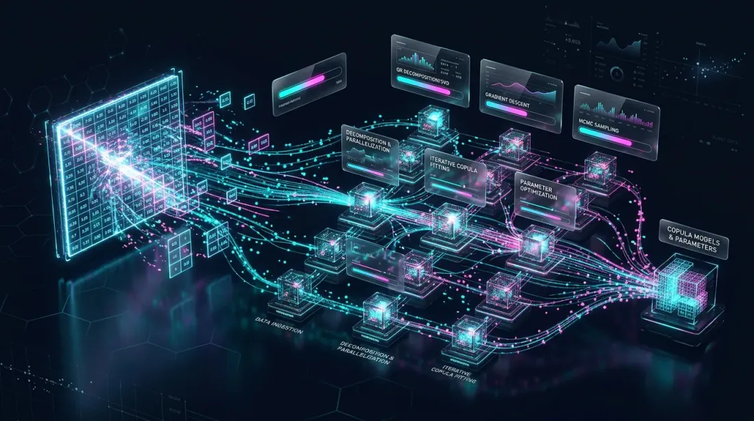 Parallel computation for copula matrix decomposition